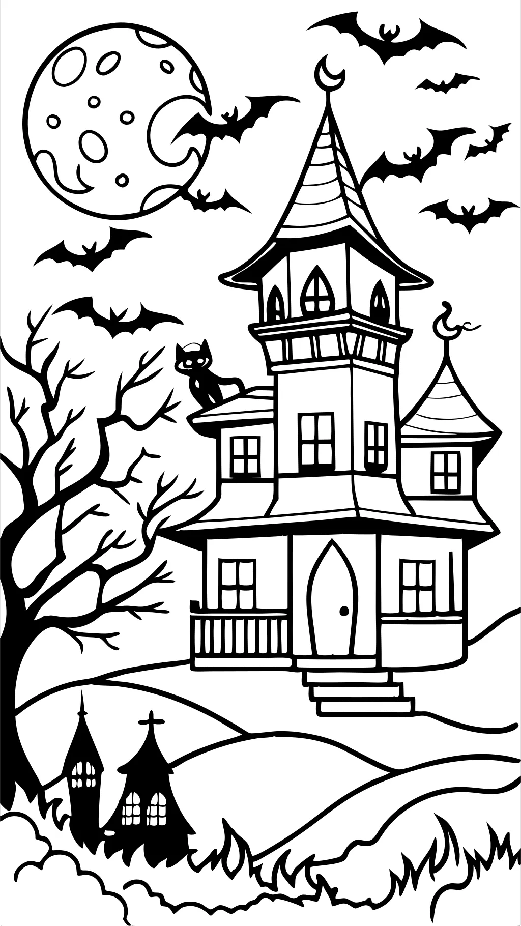 spooky coloring pages